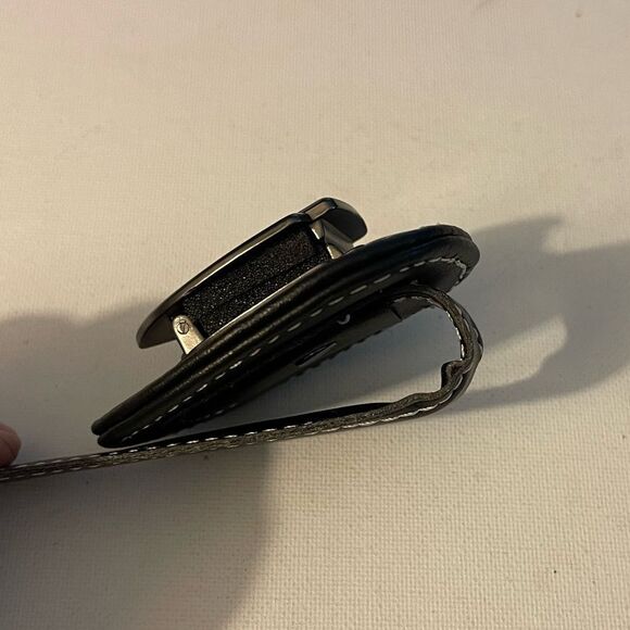 Infinity Logo Sunglass Holder for Car Black PU Leather NWT - Picture 8 of 9